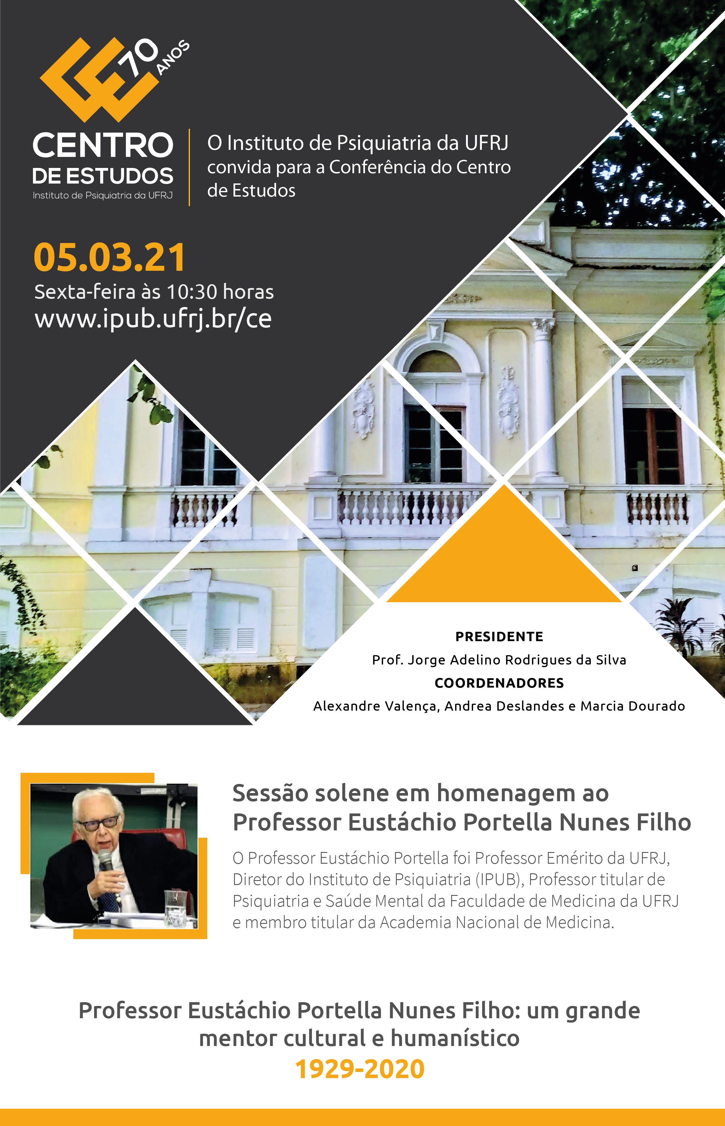 Sessão solene em homenagem ao Professor Eustáchio Portella Nunes Filho