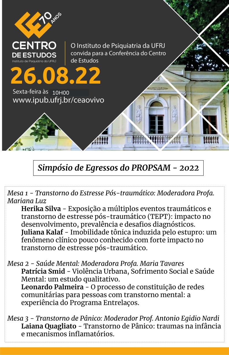 Simpósio de Egressos do Propsam – 2022