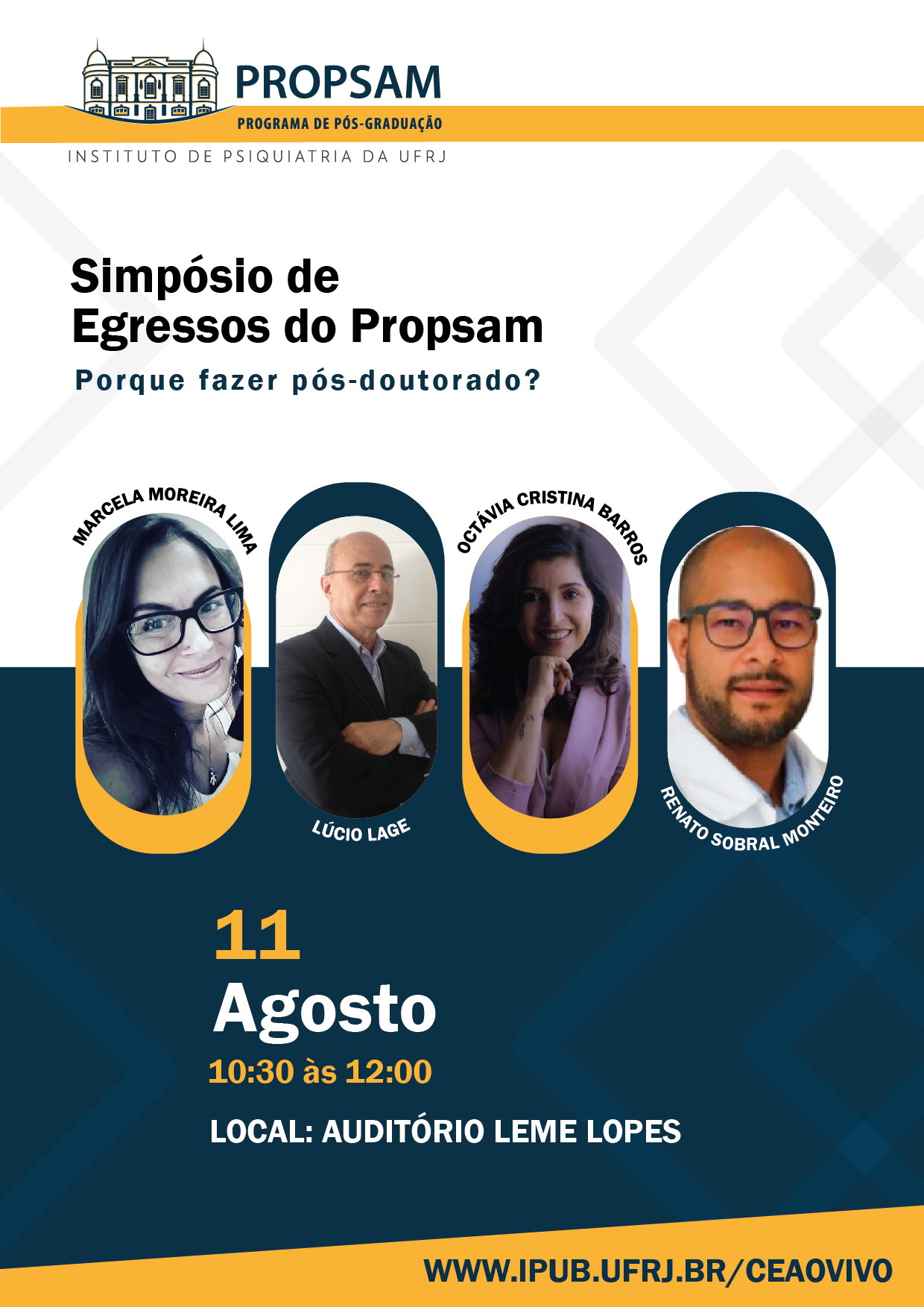 Simpósio de Egressos do PROPSAM – Porque fazer pós-doutorado?