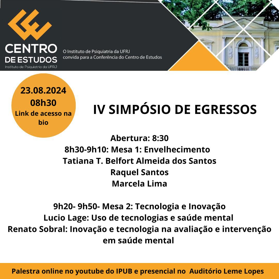 IV SIMPÓSIO DE EGRESSOS DE PROPSAM